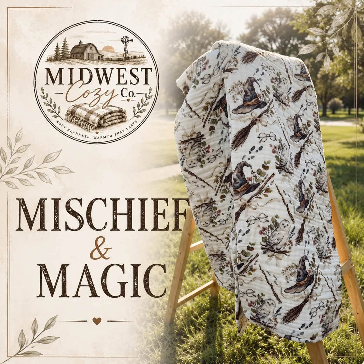 Mischief & Magic - 8 Layer Muslin Blanket