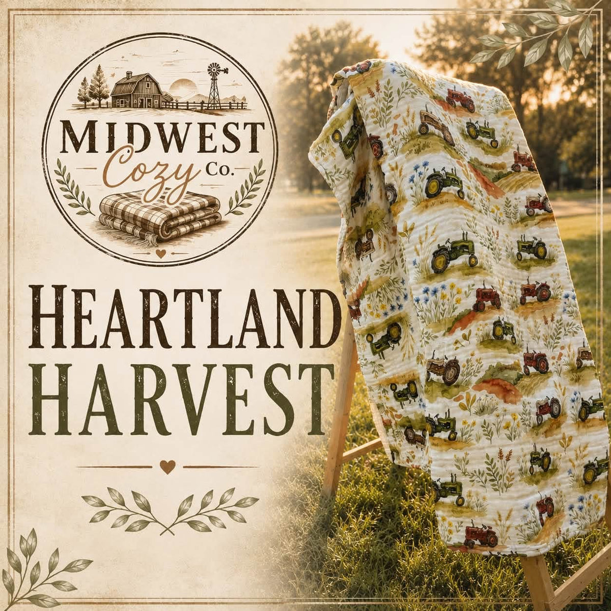 Heartland Harvest - 8 Layer Muslin Blanket