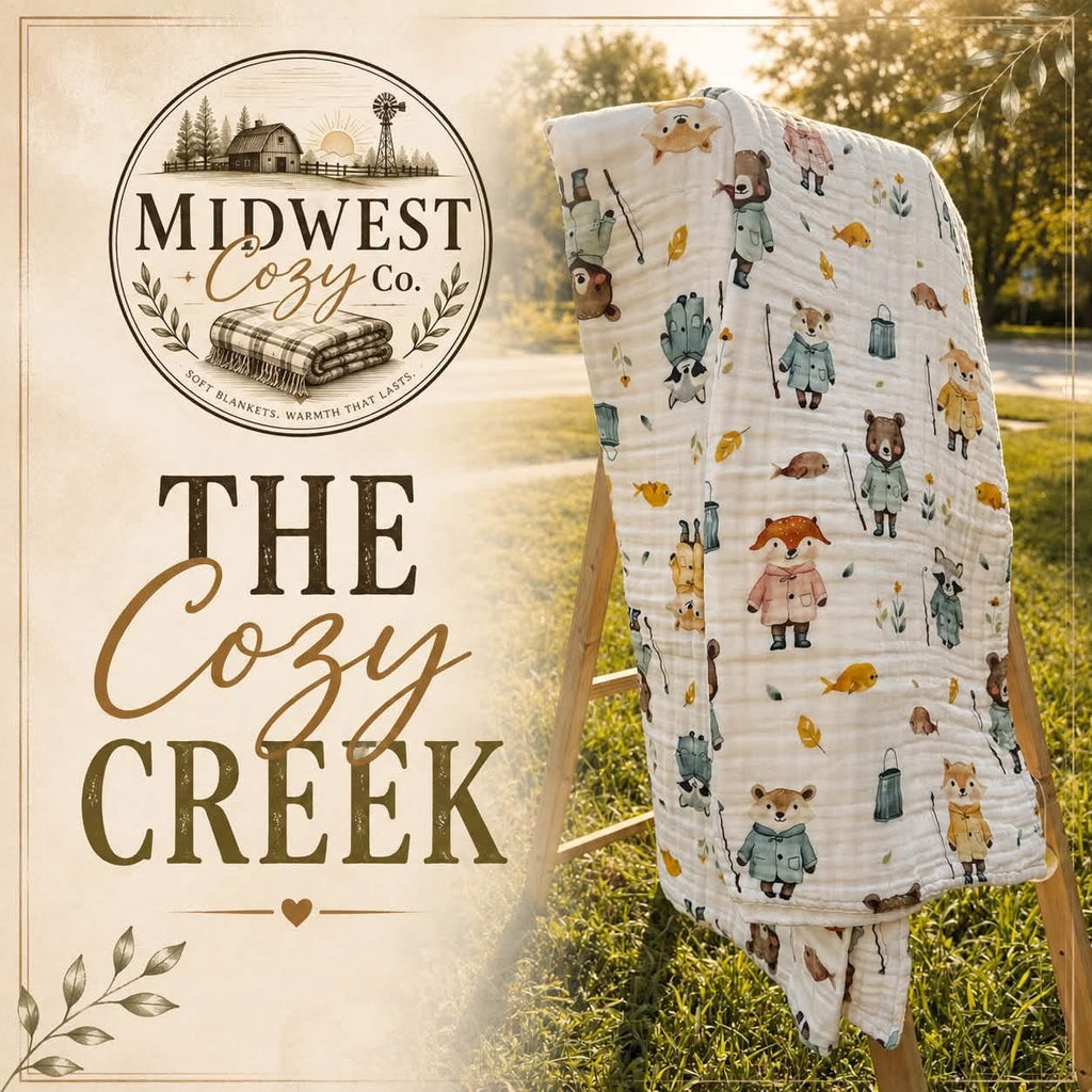 The Cozy Creek - 8 Layer Muslin Blanket