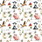 Pasture Bedtime - 8 Layer Muslin Blanket